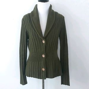 Dressbarn Button Up Sweater Jacket
